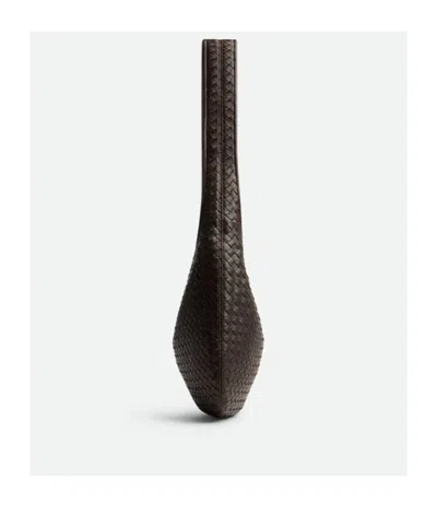 Bottega Veneta Brown Veneto Crossbody Bag In Black