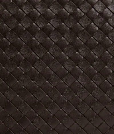 Bottega Veneta Brown Veneto Crossbody Bag In Black