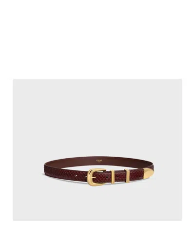 Celine Adjustable Waist Belt In Brown