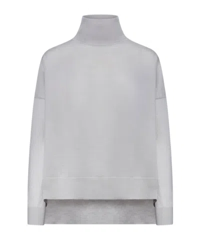 Roberto Collina Oversized Turtleneck Sweater In Grey