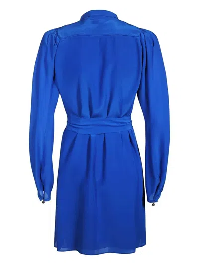Dsquared2 Silk Mini Dress In Blue