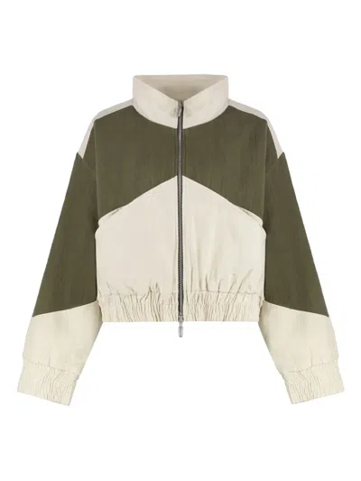 Rhude Cotton Full-zip Sweatshirt In Panna