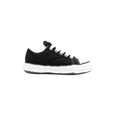 Miharayasuhiro Peterson 23 Original Sole Padded Canvas Low-top Sneaker In Black