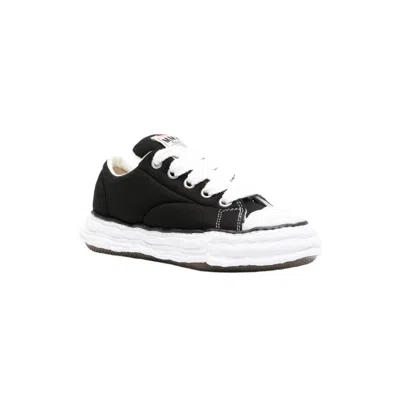 Miharayasuhiro Peterson 23 Original Sole Padded Canvas Low-top Sneaker In Black