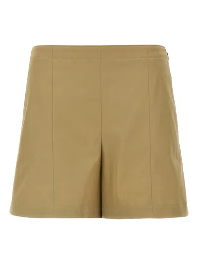 Theory Cotton Shorts With Back And Side Pockets In Neutrals