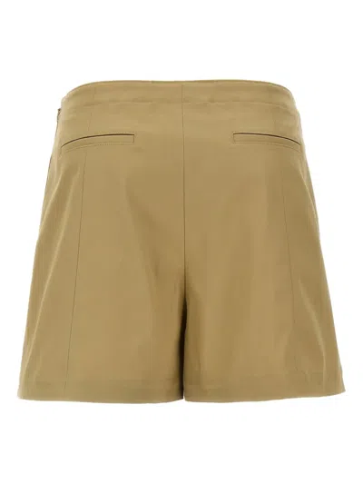 Theory Cotton Shorts With Back And Side Pockets In Neutrals