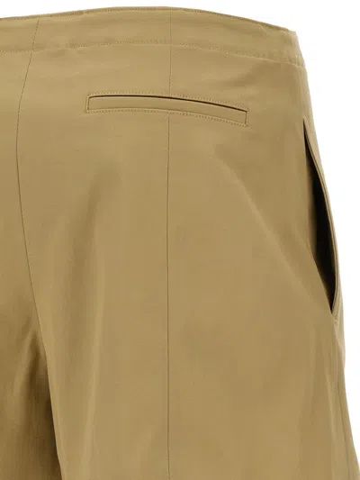 Theory Cotton Shorts With Back And Side Pockets In Neutrals