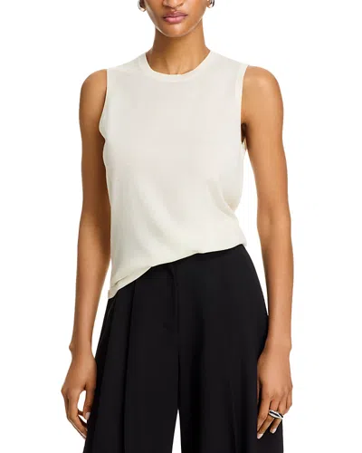 Theory Wool Crewneck Sweater Shell In New Ivory