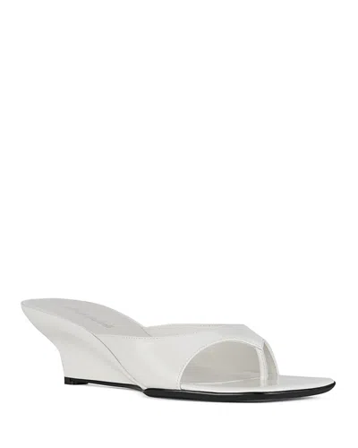 Jeffrey Campbell Women's Honey-bun Wedge Sandals In White Patent