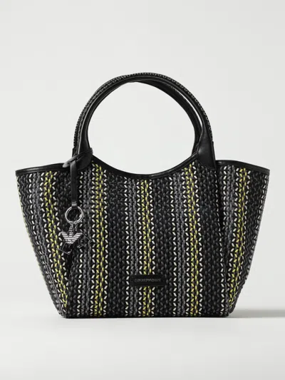 Emporio Armani Geometric-pattern Tote Bag In Yellow