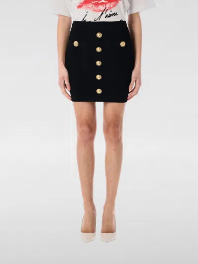 Balmain Black Asytetric Knit Top