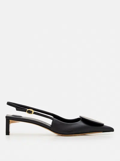 Jacquemus 45mm Les Chaussures Duelo Leather Mules In Schwarz