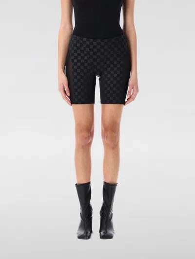Misbhv Monogram Fitted Biker Shorts With Mesh Panel In Schwarz