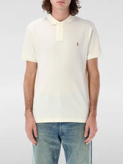 Polo Ralph Lauren Pony-embroidered Cotton Polo Shirt In Yellow Cream