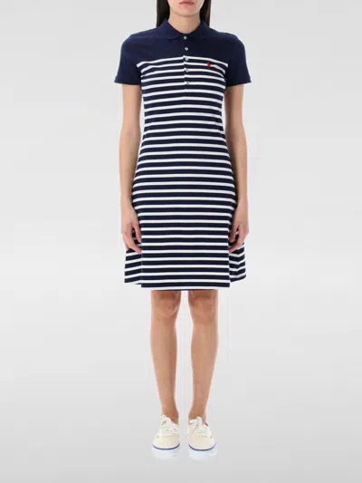 Polo Ralph Lauren Short Sleeve Day Dress In Weiss
