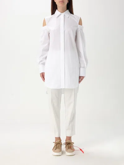 Max Mara Cut-out Shirt In Weiss