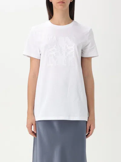 Max Mara T-shirt With Logo Patch In Multi