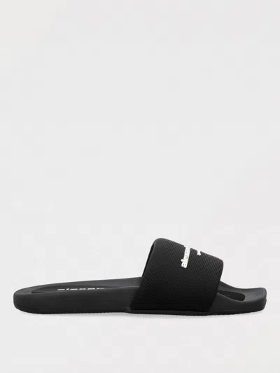 Alexander Wang Padded Logo Pool Slide Sandals Shoes In Black