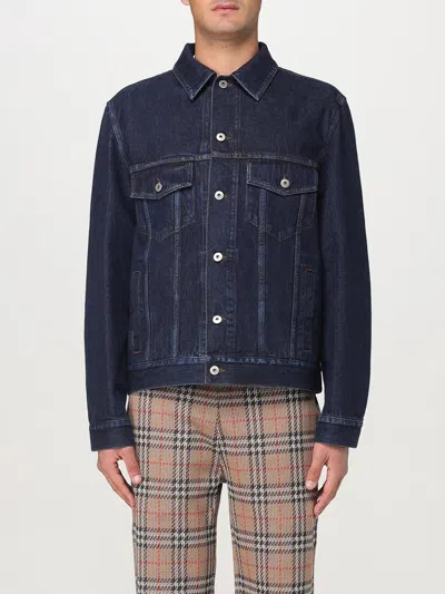 Burberry Men Denim Jacket In Blue