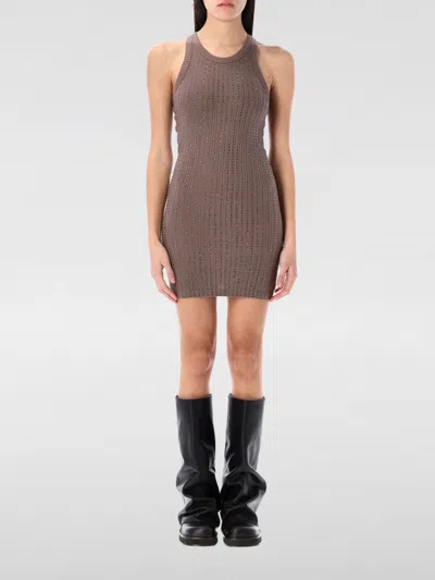 Attico Women's Strass Tank Mini Dress In Taubengrau