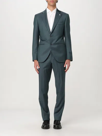Luigi Bianchi Double-breasted Wool Suit In Grün