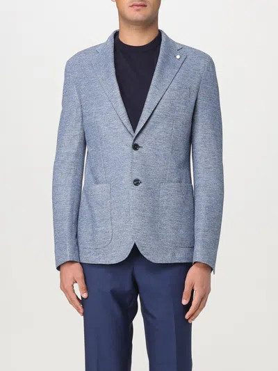 Luigi Bianchi Linen Jacket In Blau