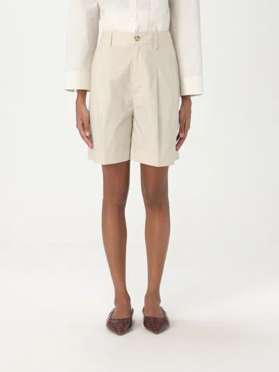 Woolrich Women's Cotton Pleated Front Shorts In White