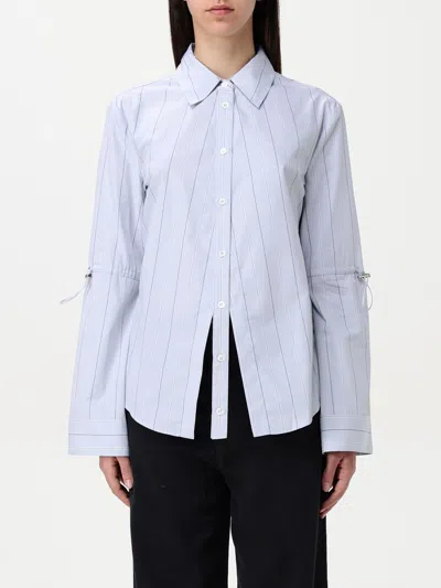 Pinko Woman Shirt Light Grey Size 10 Cotton In Grau