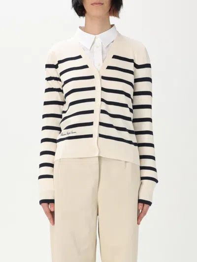 Ralph Lauren Women's Striped Cotton-blend Cardigan In Natural
