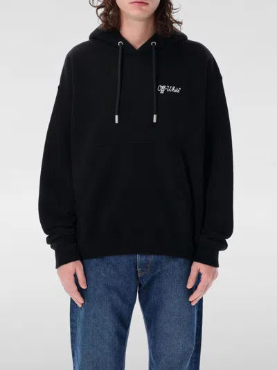Off-white Script Skate Hoodie In Black