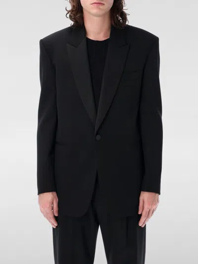 Saint Laurent Wool Gabardine Blazer In Black