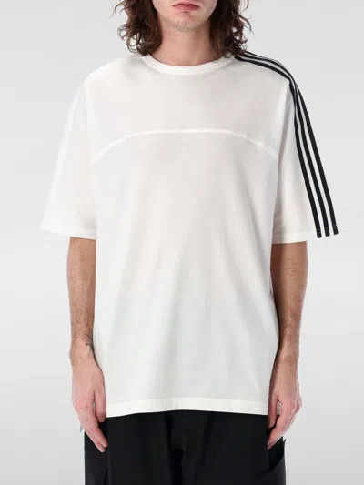 Y-3 Adidas Y 3 White Crew Neck T Shirt With Logo