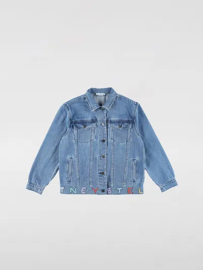 Stella Mccartney Logo Detailed Denim Jacket In Denim