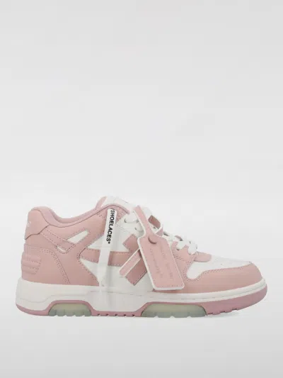 Off-white 30mm Out Of Office Leather Sneakers In Pink