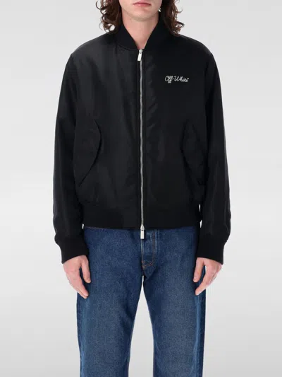Off-white Arrow Nylon Bomber Jacket In Black