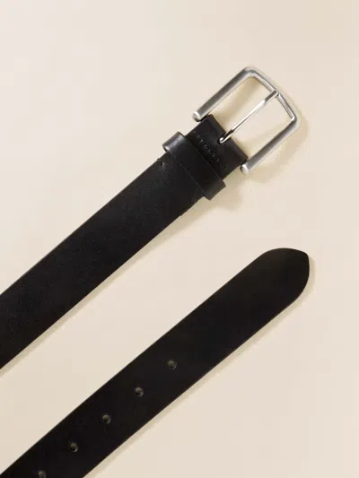 Faherty Leather Belt In Black