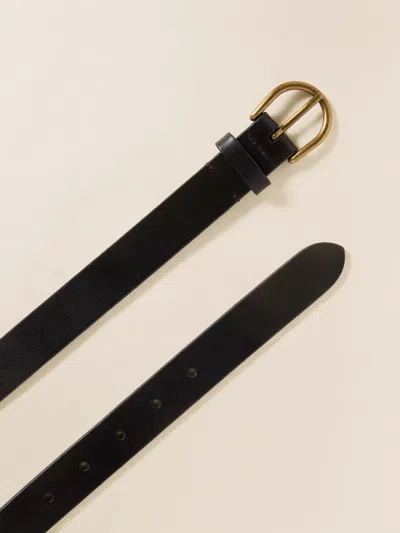 Faherty Leather Belt In Black