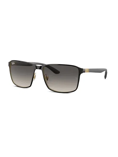 Ray Ban Rectangle-frame Sunglasses In Black