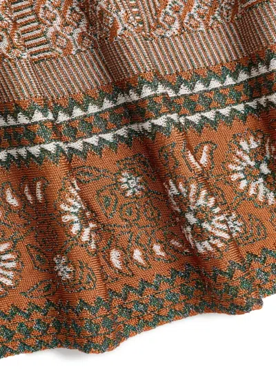 Valentino Knit Lurex Midi Skirt In Multicolour