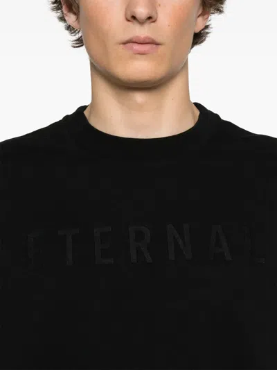 Fear Of God Logo Patch Long Sleeve Tee In Black