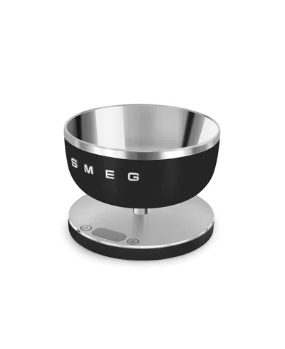 Smeg Rechargeable Digital Kitchen Scales In Matte Black