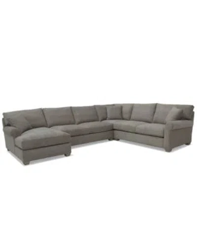 Macy's Reiter Fabric Sectional Collection Exclusively At Macys In Cobblestone