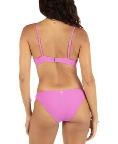 Hurley Juniors Reversible Bikini Top Bottoms In Orchid