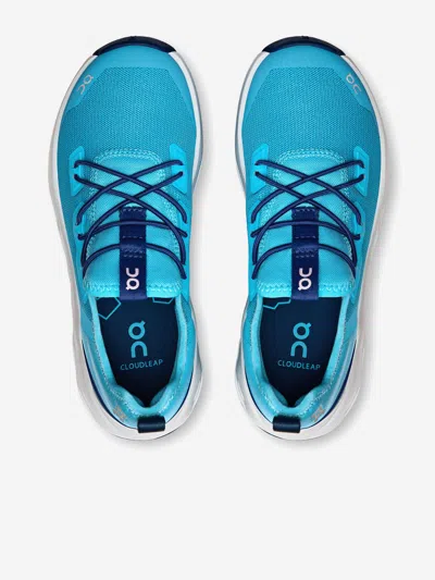 On Kids Cloudleap Trainers In Blue