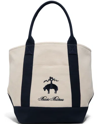 Brooks Brothers Men's Penn Textile Tote Bag In Natural