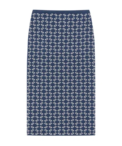 Givenchy Jupe En Jacquard Monogramme 72 In Denim Blue