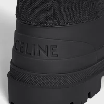 Celine Triumph Canvas High-top Chunky Boot In Black