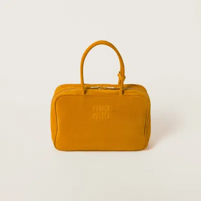 Miu Miu Suede Beau Bag In Whiskey