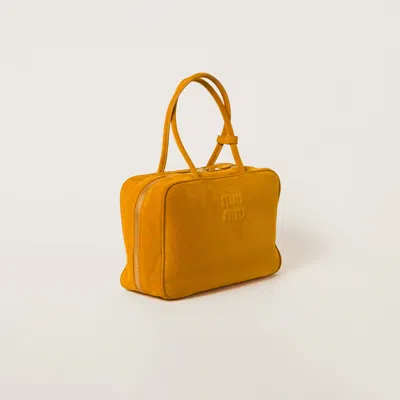 Miu Miu Suede Beau Bag In Whiskey