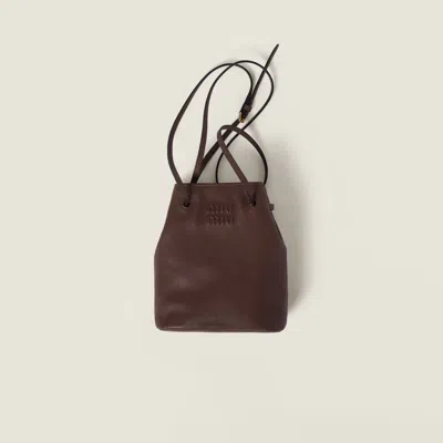 Miu Miu Nappa Leather Mini-bag In Briarwood